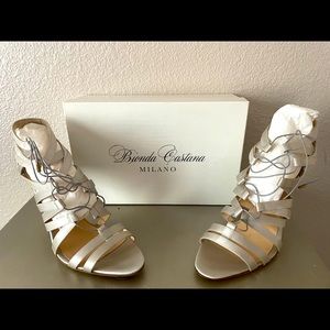 Bionda Castana Milano satin heels size 40.5